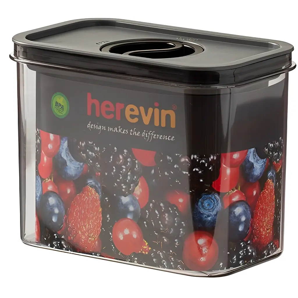 Контейнер Herevin Canister Vacuum Lid 1.2л 1 шт. White Black в ассортименте (161179-000) - фото 2