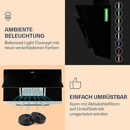 Вытяжка Klarstein Aurora Eco 90 (10039929) - фото 2