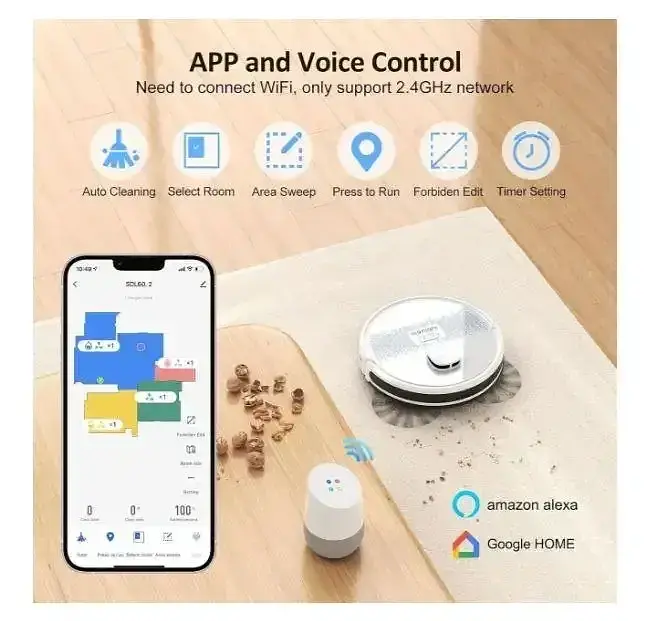 Робот-пылесос моющий Lubluelu SL60D білий - фото 6