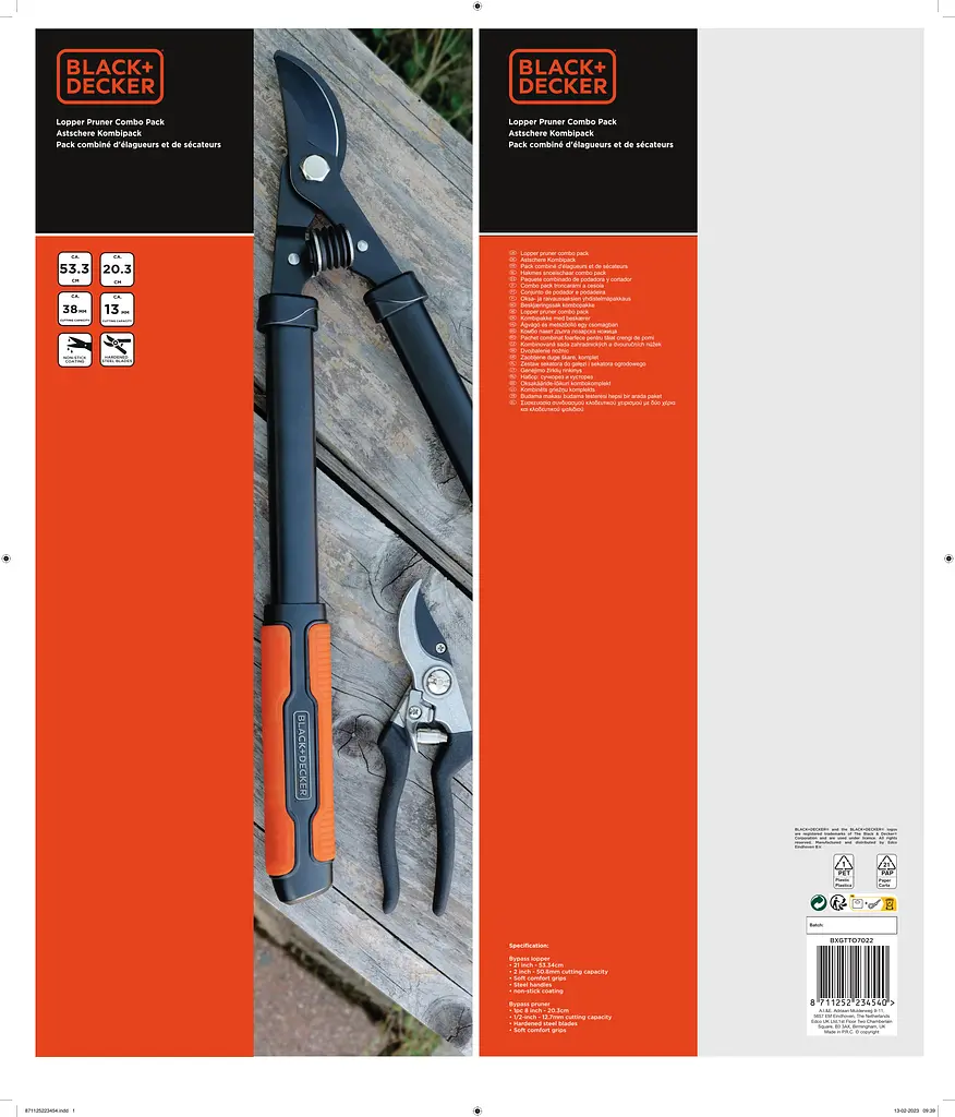 Набір садовий для обрізки дерев Black+Decker 2 предмети - фото 6