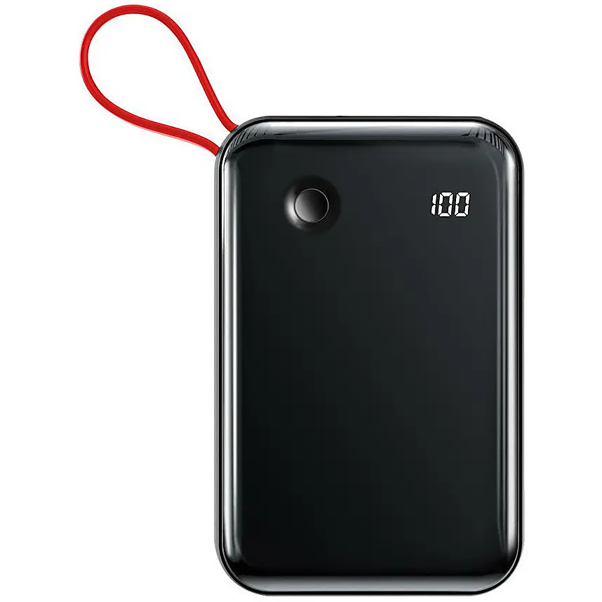 Внешний аккумулятор Baseus Mini S Digital Display 3 A с кабелем для iPhone Lightning черный - фото 5