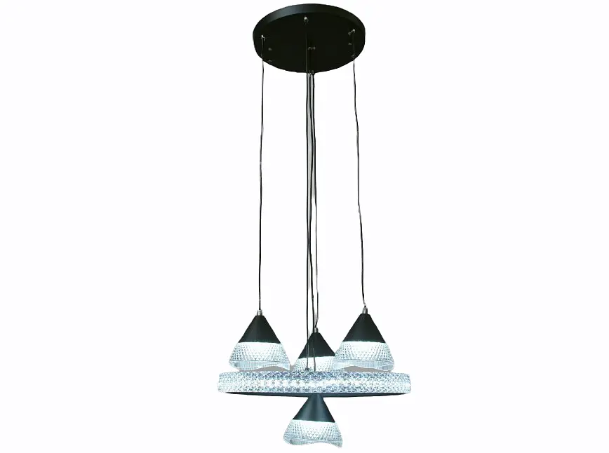 Сучасна LED люстра Diasha чорного кольору 2801/4BK - фото 3