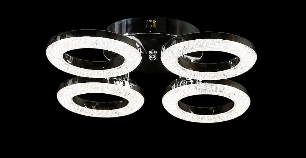 Люстра стельова LED Splendid Ray L2723/4, 4 лампи, діаметр 48 см, хром, сучасний стиль з пультом регулювання світла - фото 5