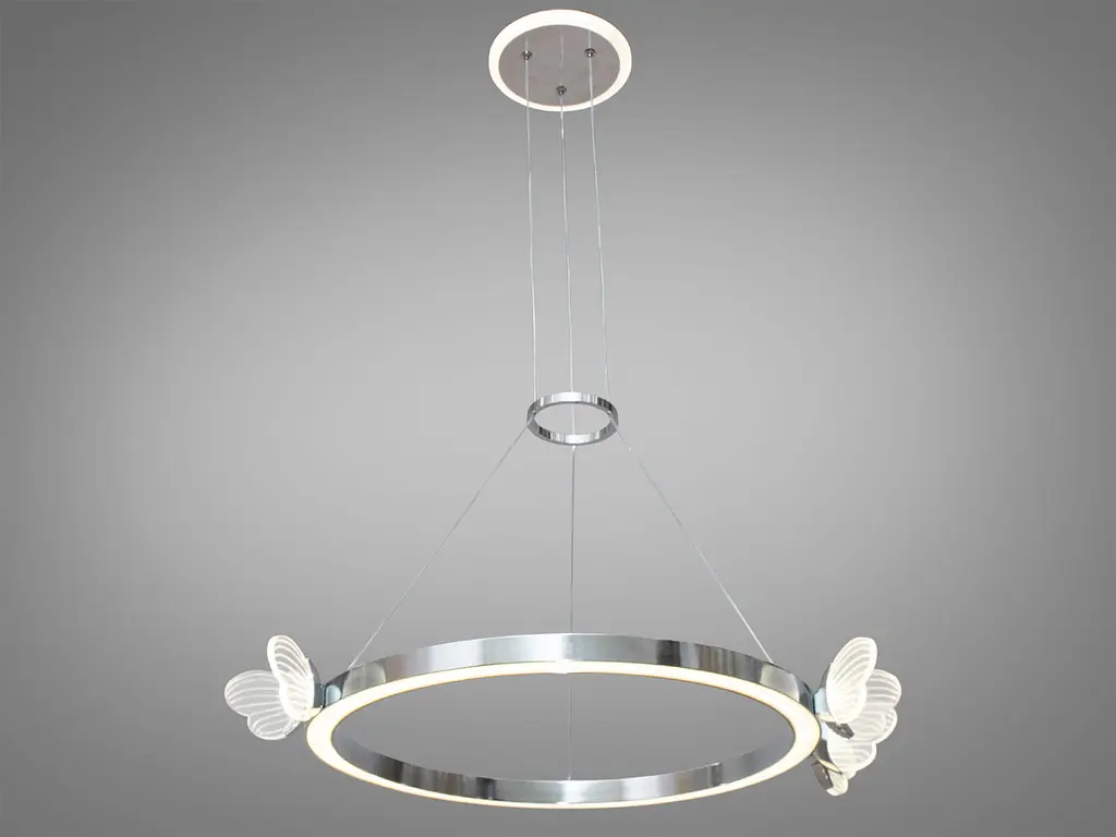 Люстра стельова LED Diasha 6185HR Метелик, 35W, хром, для дитячої кімнати - фото 2
