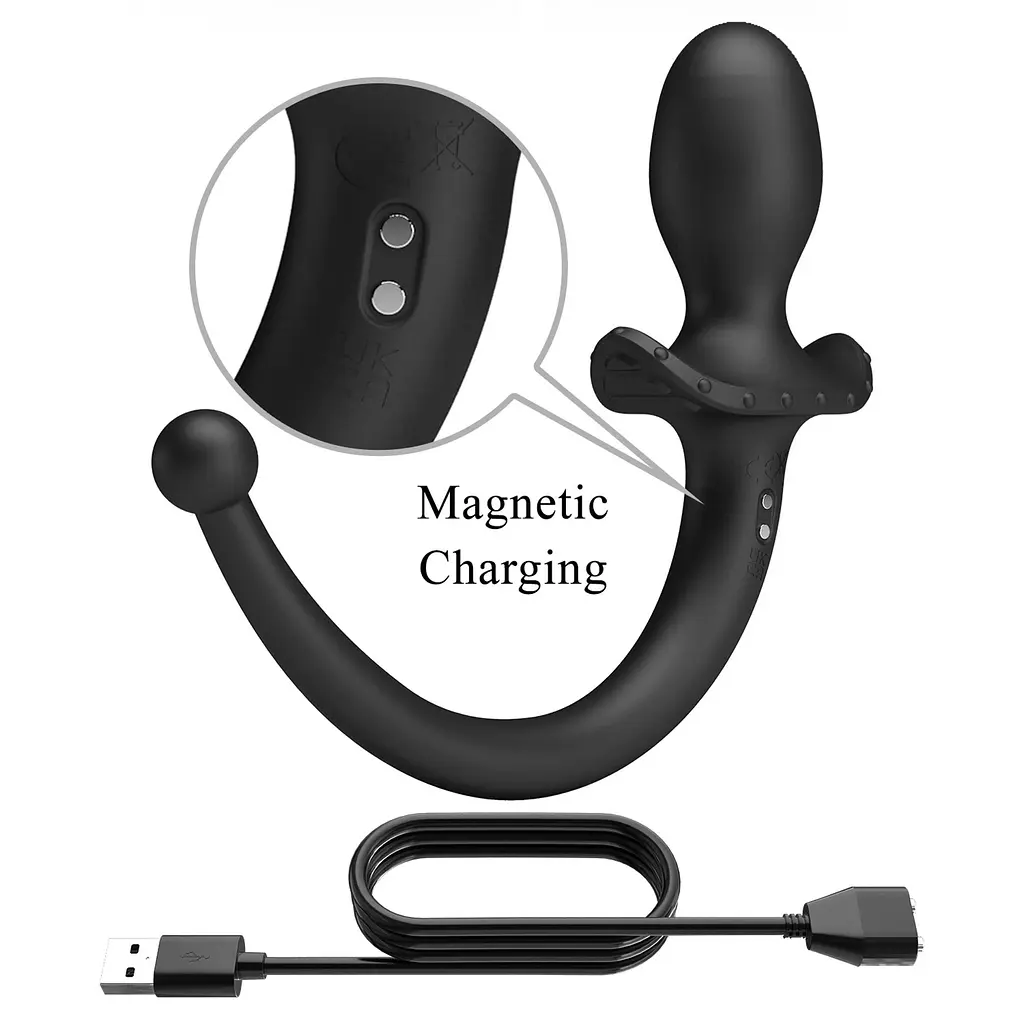 Анальна пробка Pretty Love Anthony Smart App 15 см (чорний) - фото 17