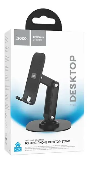 Настільний тримач підставка для телефону та планшета Hoco HD6 на 4,5-7 дюйми чорний - фото 2