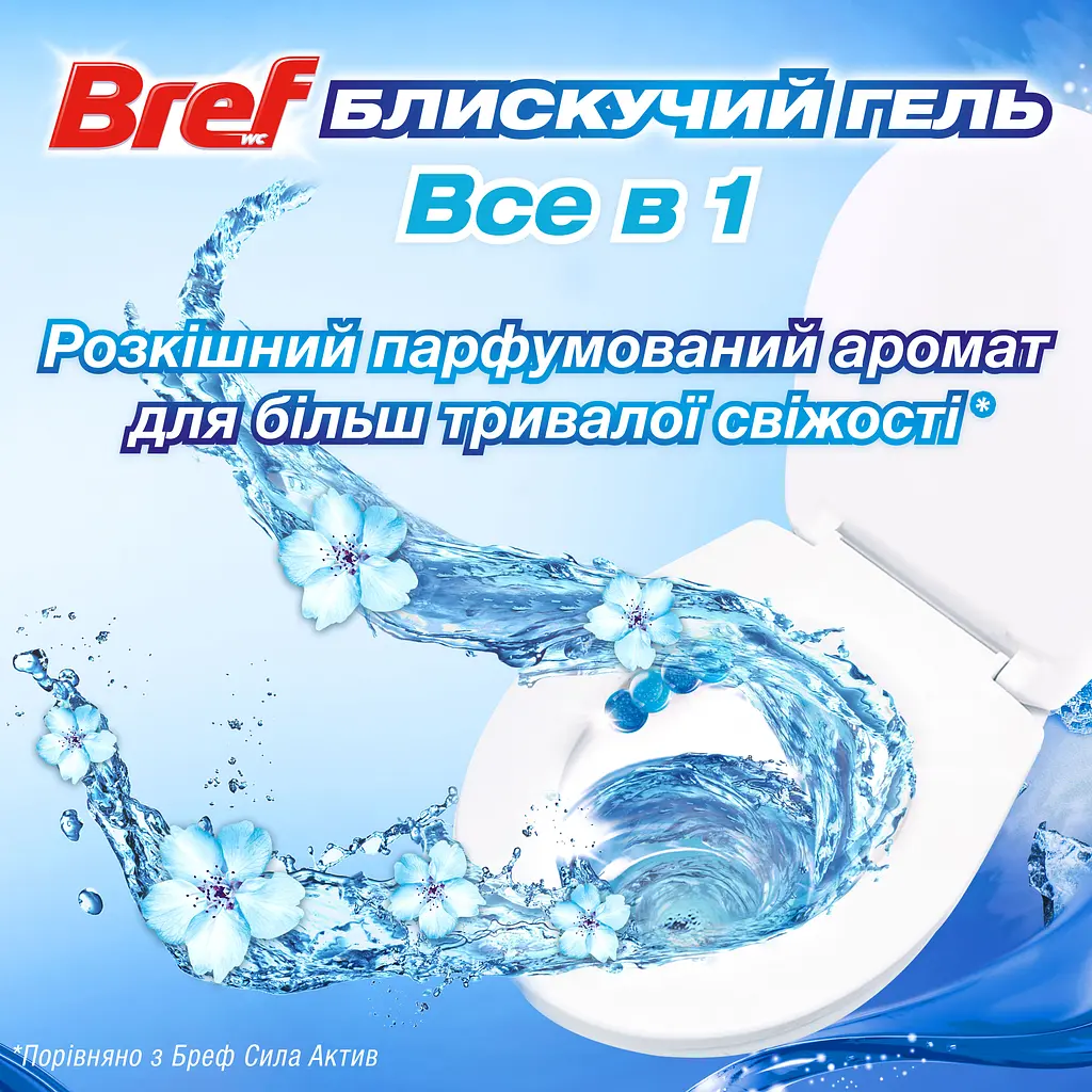 Туалетний блок для унітазу Bref Brilliant Gel All in 1 Арктичний океан 84 г (2 шт. х 42 г) (860756) - фото 2