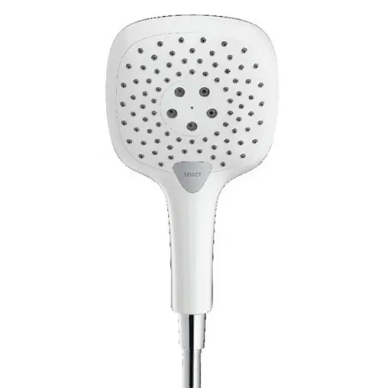 Ручний душ Hansgrohe Raindance Select E 150 3jet EcoSmart White/Chrome 26551400, Хром - фото 2