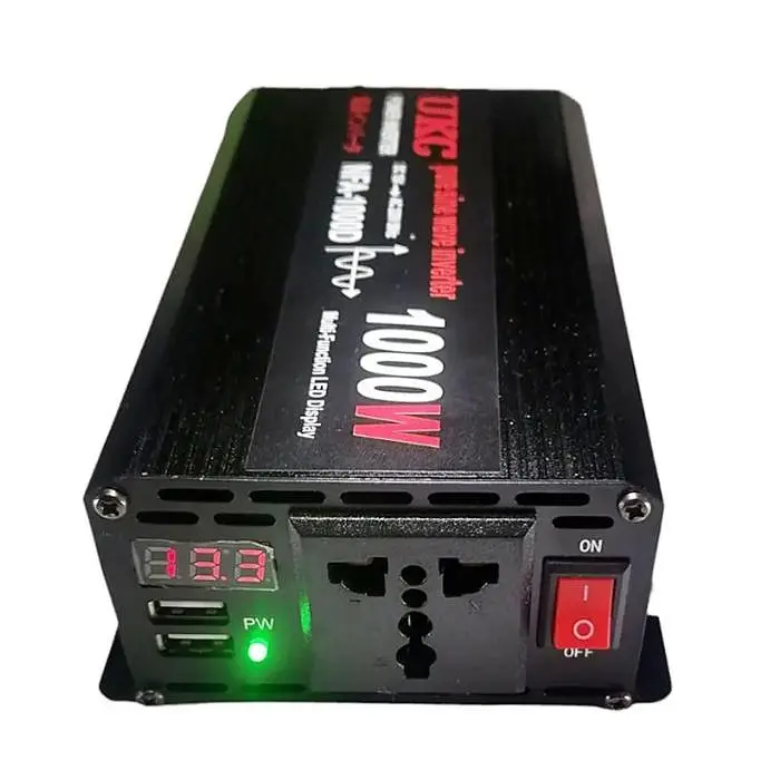 Автомобільний інвертор-перетворювач напруги 12 V-220 V з чистою синусоїдою для котла, насоса та холодильника 1000 W UKC NFA 1000D 12 V-220 V 1000 Вт - фото 4
