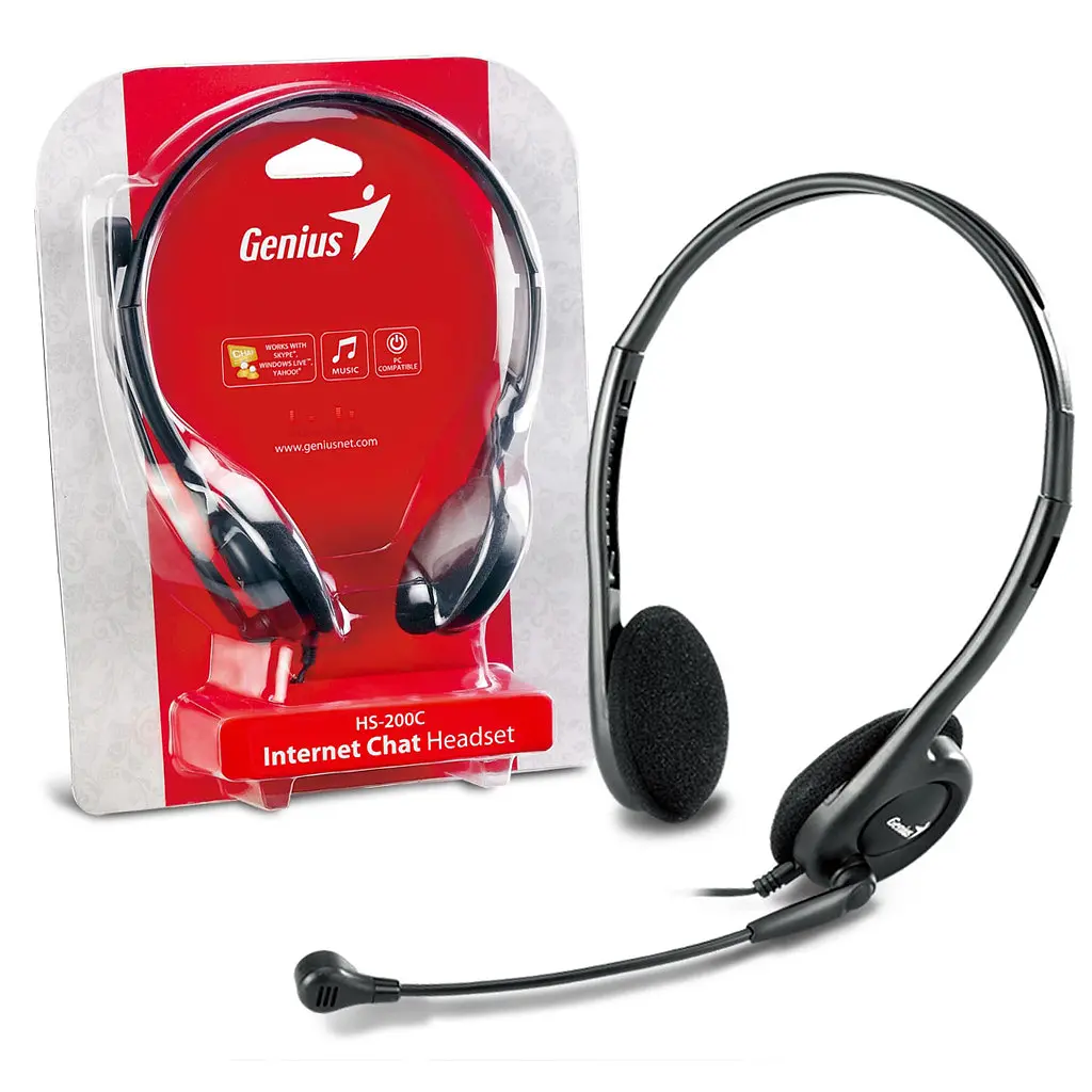 Гарнитура Genius HS-200C 3.5 мм Black (31710151100) - фото 2