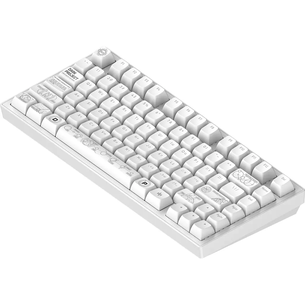 Клавіатура Dark Project ALU81 Terra Nova PBT RGB Mech G3MS Moonstone White (DPKB_NOVA_81_ANSI_WHITE_UA) - фото 3