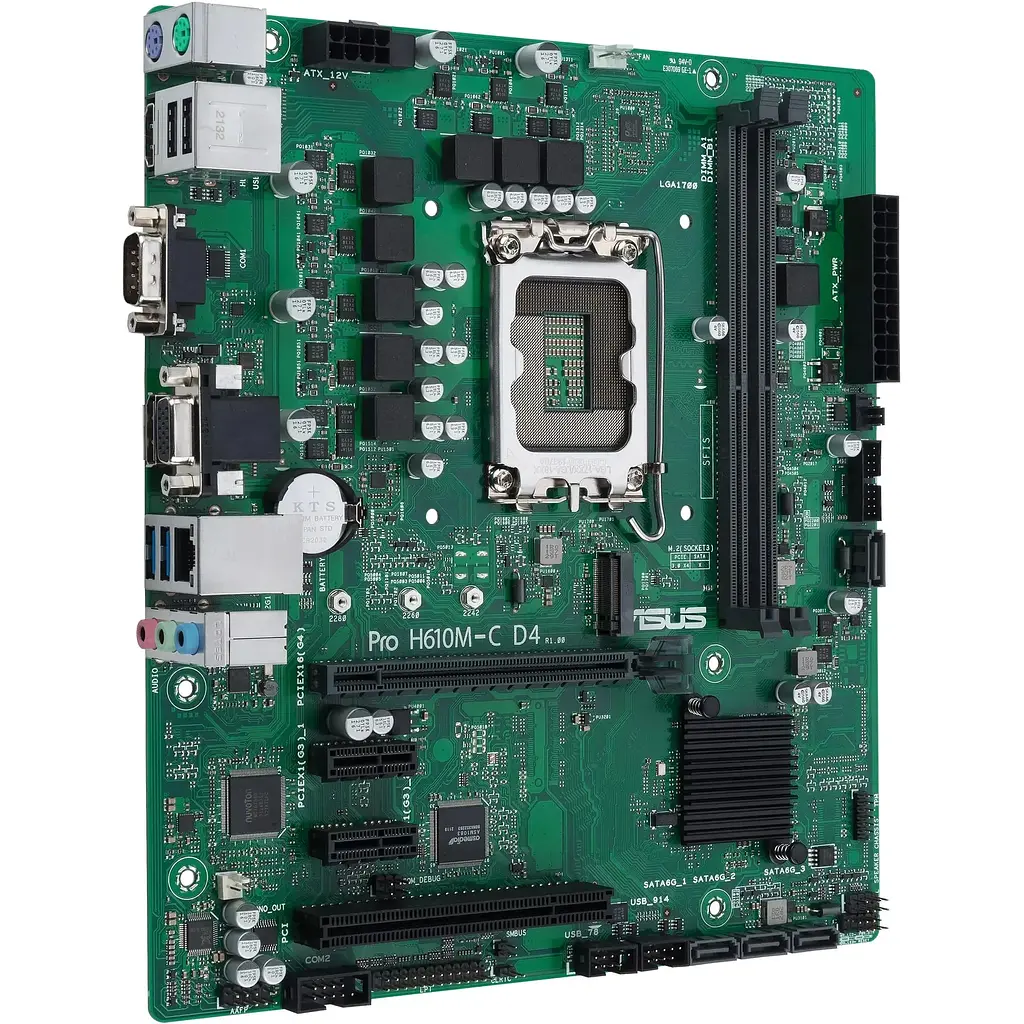 Материнская плата Asus PRO H610M-C D4-CSM s1700 H610 2xDDR4 M.2 HDMI D-Sub mATX - фото 3