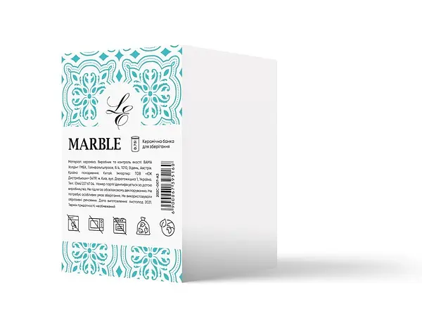 Банка Limited Edition Marble, кераміка, 750 мл, чорний (202C-007-A1) - фото 2