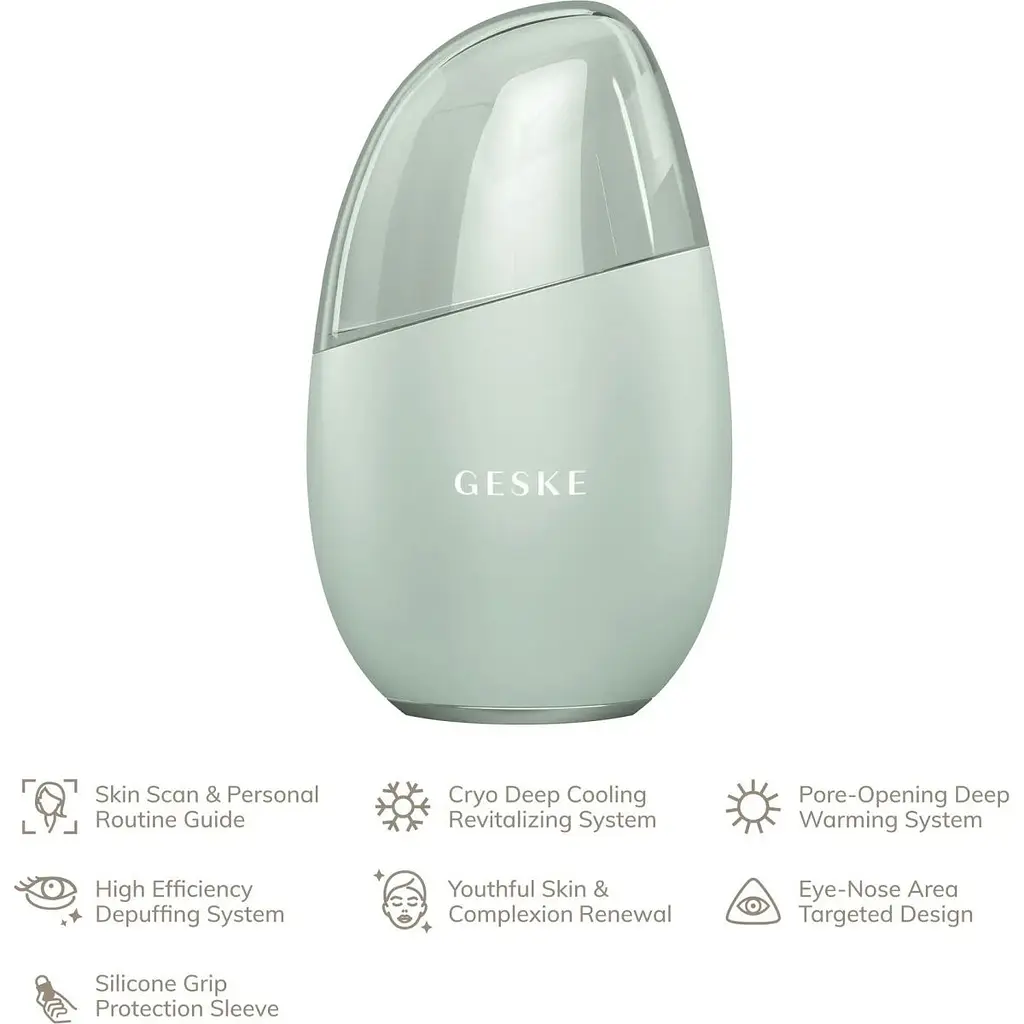 Масажер для обличчя GESKE Cool & Warm Eye and Face Massager 7в1 Green (HB0288) [176769] - фото 4