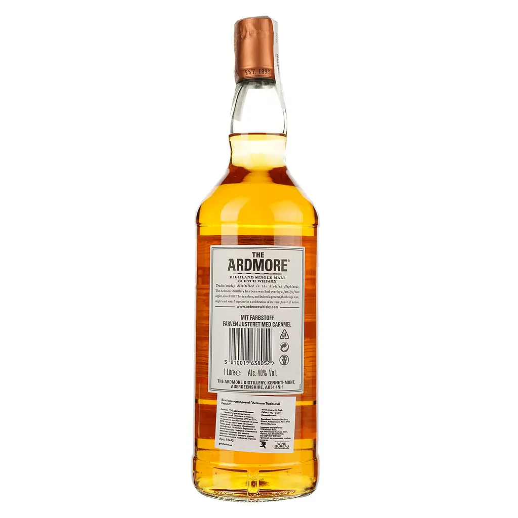 Віскі The Ardmore Traditional Peated Highland Single Malt Scotch Whisky 40% 1 л - фото 3
