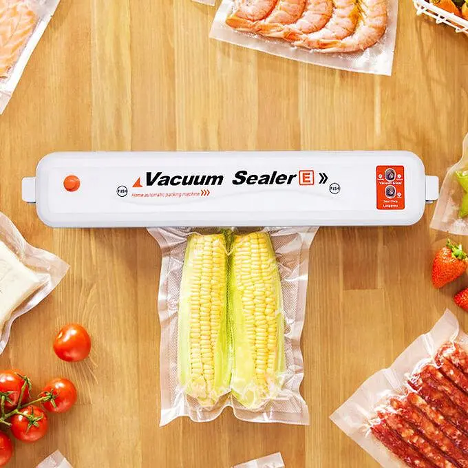 Вакуумний пакувальник NEW Vacuum Sealer ZWPA-001 вакууматор білий із помаранчевим - фото 2