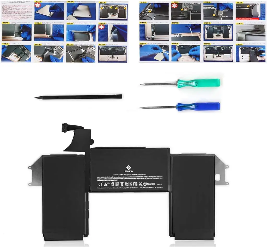 Акумулятор ноутбука E EGOWAY A1965 для MacBook Air 13 дюймів A1932 A2179 2018 2019 2020 версія (11,4 В 55 Втч/4800 мА·год) - фото 7