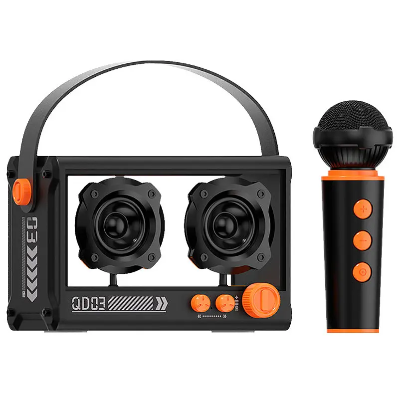 Bluetooth колонка QD03 Transparent із мікрофоном Black Epik teh0029767