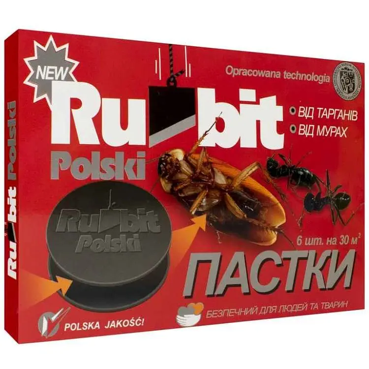 Пастка від тарганів та мурах GLOBAL "Rubit Polski" 6шт