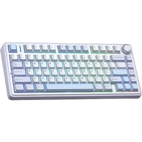 Клавіатура бездротова Aula F75 Gasket Greywood V3 RGB White/Blue (6948391208633) - фото 4
