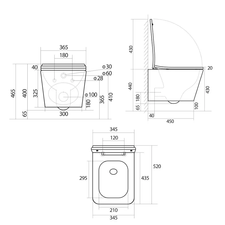 Унітаз підвісний Qtap Tern Ultra Quiet , Stone grey, з сидінням Slim Duroplast / Soft-close / Quick Release QTTER26SG49000 - фото 9