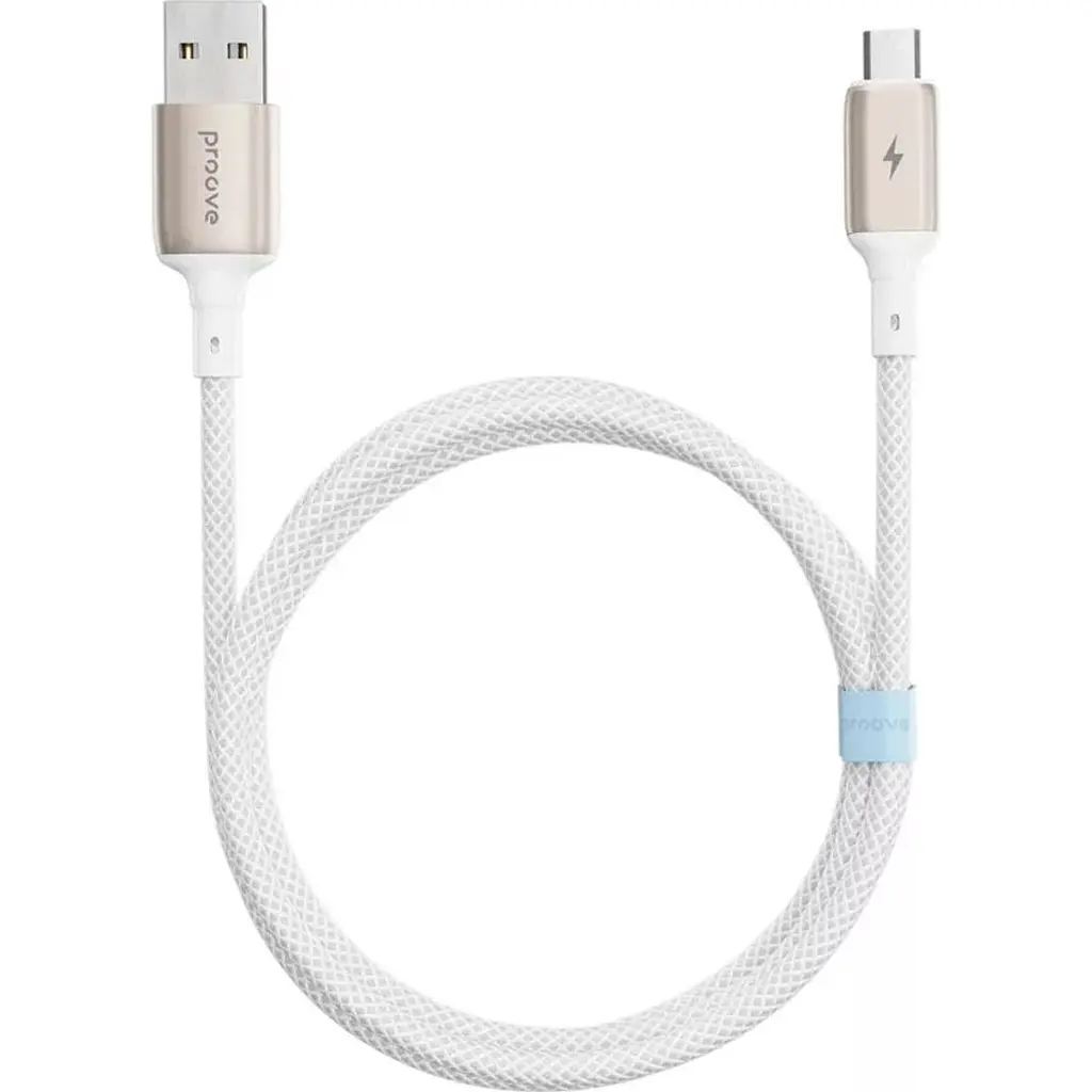 Кабель Proove Dense Metal USB-A to Micro-USB 1m White (CCDM20001302) [130313] - фото 2