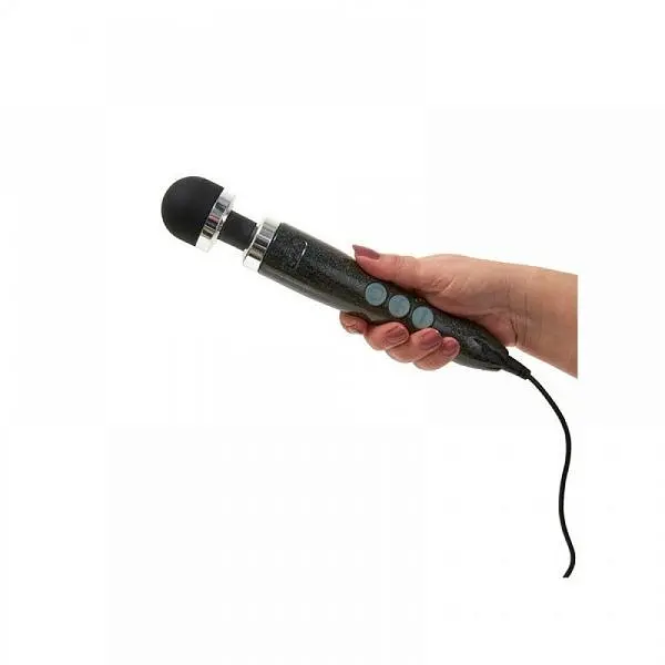Вібратор Doxy Number 3 Disco Black Дуже потужний -мікрофон у металевому корпусі, 28х4.5 см чорний - фото 2