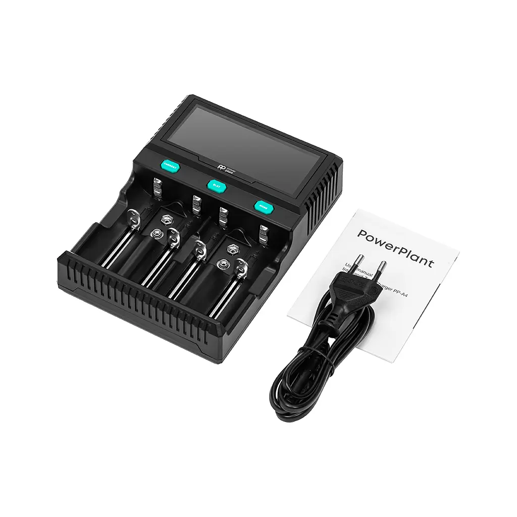 Зарядний пристрій для акумуляторів PowerPlant PP-A4 (Ni-MH,Cd,Li-ion,LiFePO4 / input AC 100V-240V DC 12V) (AA620173) - фото 3