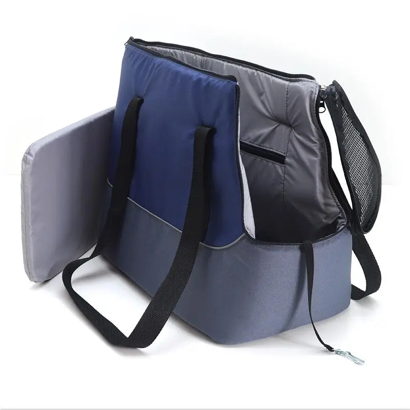 Сумка переноска Zoo-hunt Гармония для кошек и малых пород собак №0 23х35х31 см синяя - фото 4