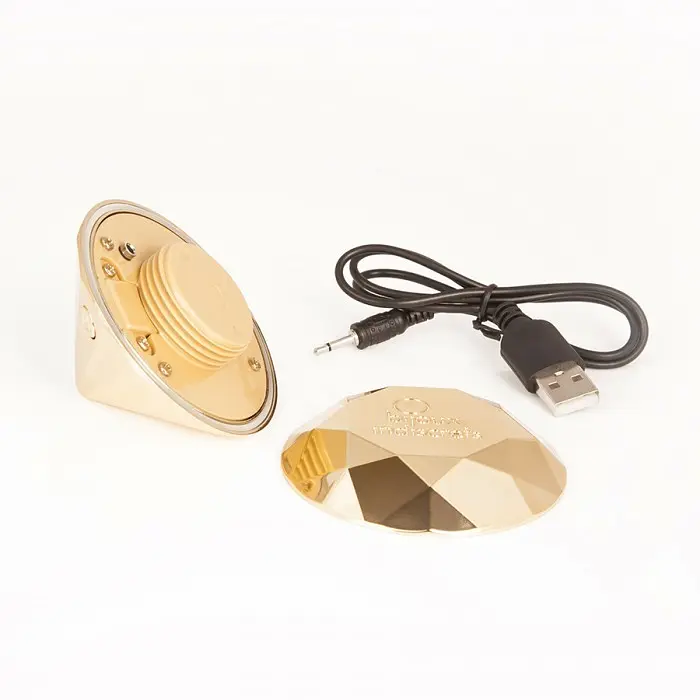 Вібратор для клітора Bijoux Indiscrets Diamond Twenty One золотий - фото 8