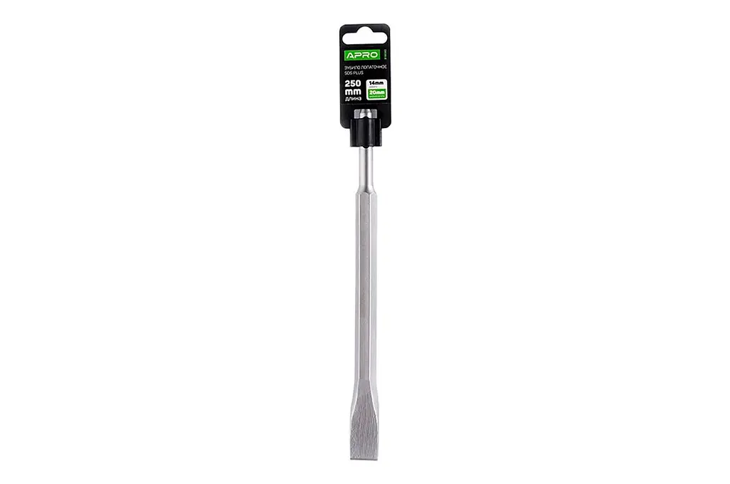 Зубило плоске SDS plus для перфоратора Apro 14 x 250 x 20 мм - фото 4