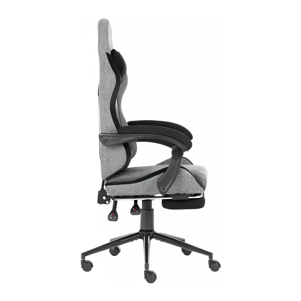 Крісло ігрове GT Racer X-2324 Gray/Black (X-2324 Fabric Gray/Black Suede) - фото 3