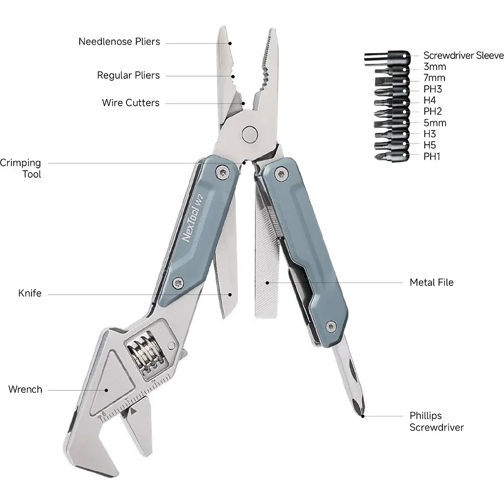 Мультитул NexTool Light Wrench W2 NE20293A [144319] - фото 11