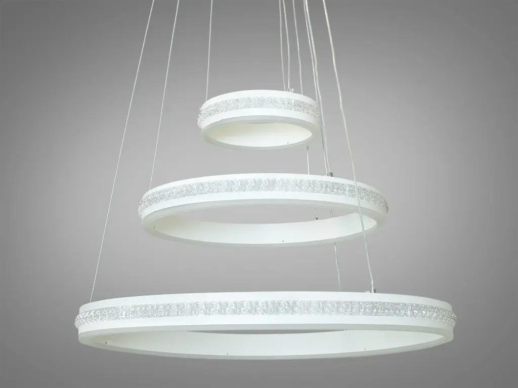 Люстра підвісна світлодіодна з пультом MD55040-3A-600+400+200WH RGB dimmer - фото 2