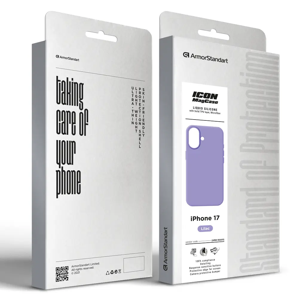 Чехол для мобильного телефона Armorstandart ICON2 MagCase Apple iPhone 17 Lilac (ARM86669) - фото 2