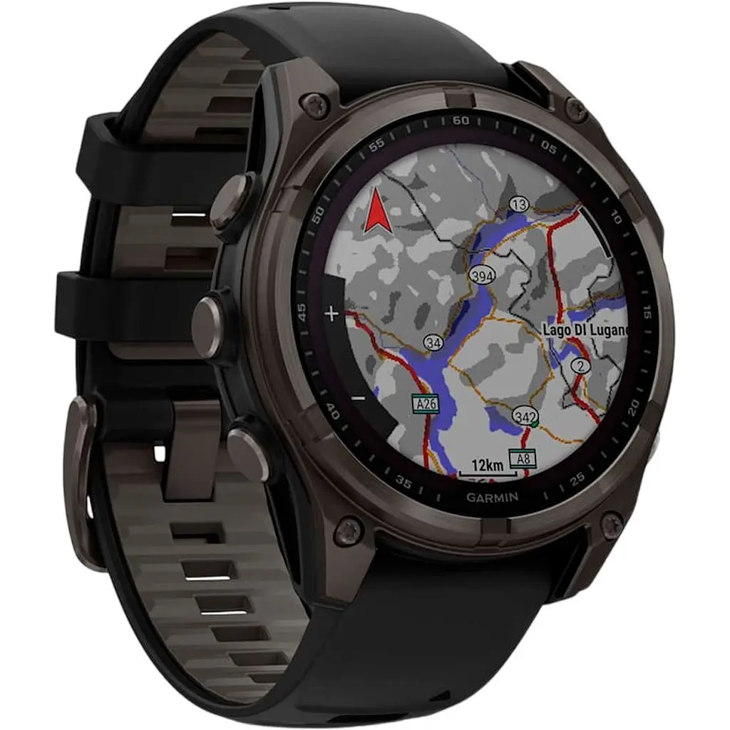 Смарт-годинник Garmin Fenix 8 Solar Sapphire 47mm Carbon Gray DLC Titanium with Black/Pebble Gray Silicone Band (010-02906-11) [115067] - фото 3