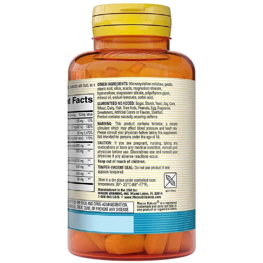 Чоловіча формула потенції Mason Natural Men's Potent Formula 60 таблеток - фото 3