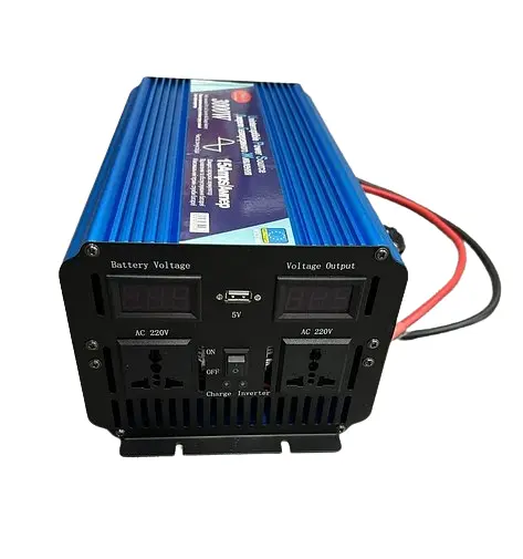Преобразователь напряжения Power Inverter Wimpex WX-3100 UPS с зарядкой инвертор чистая синусоида LED дисплей 12 Вт 220 Вт Синий 3000 Вт - фото 3