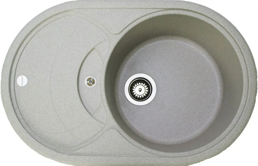 Кухонна мийка Adamant SHELL terra 770x495x200 мм, з крилом 77 см - фото 3