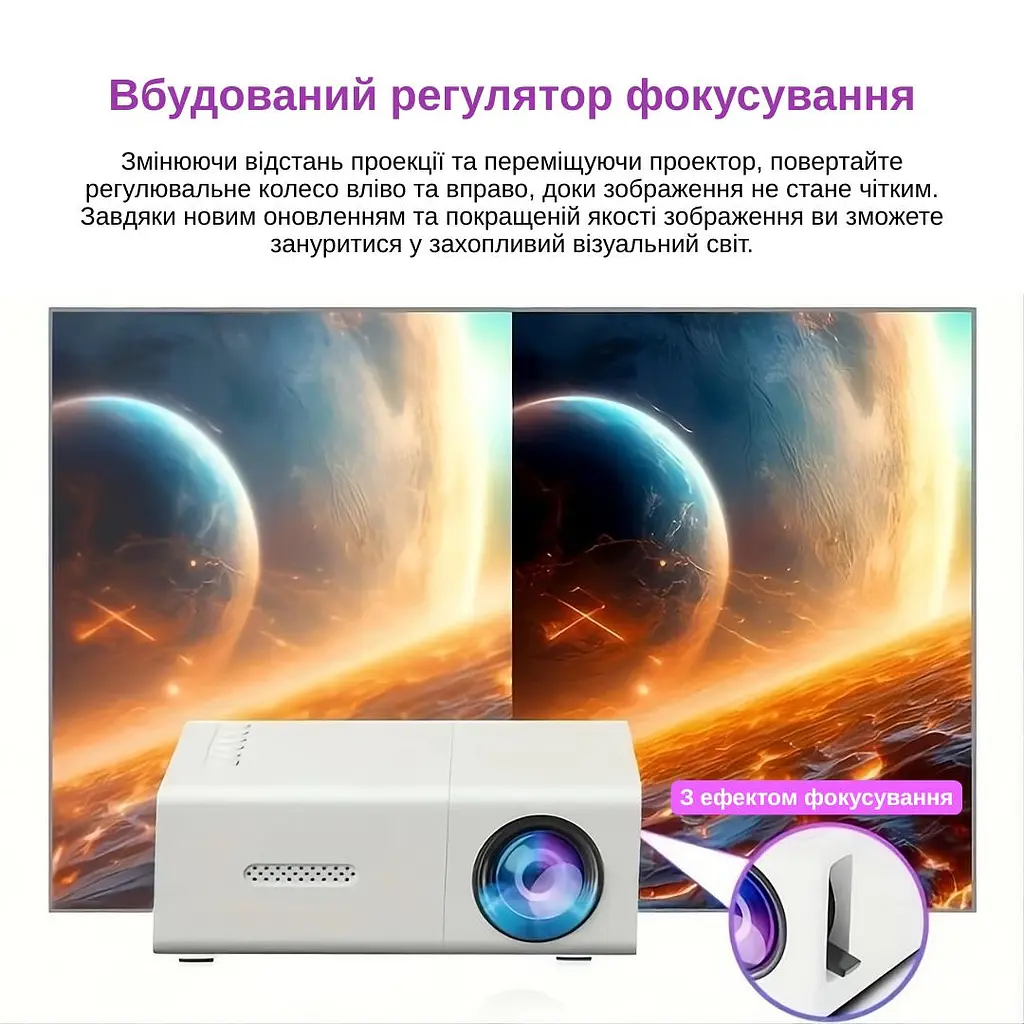 Проектор XON SmartView CY200 320x240P, 600Lm (XVAA0302BW 5514) Білий - фото 11