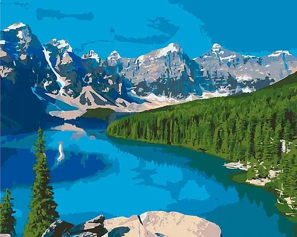 Картина за номерами Озеро Марейн, Канада 40*50 см ArtCraft 10587-AC