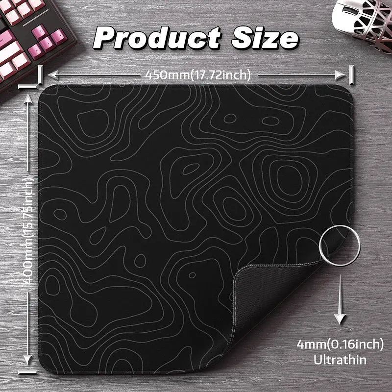 Ігровий килимок Attack Shark CM02 / 40*45 см / Black Lines - фото 2