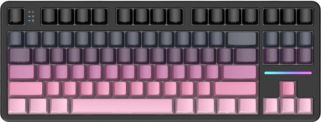 Клавіатура Attack Shark X87 Side Printed RGB Gradient Pink - фото 3