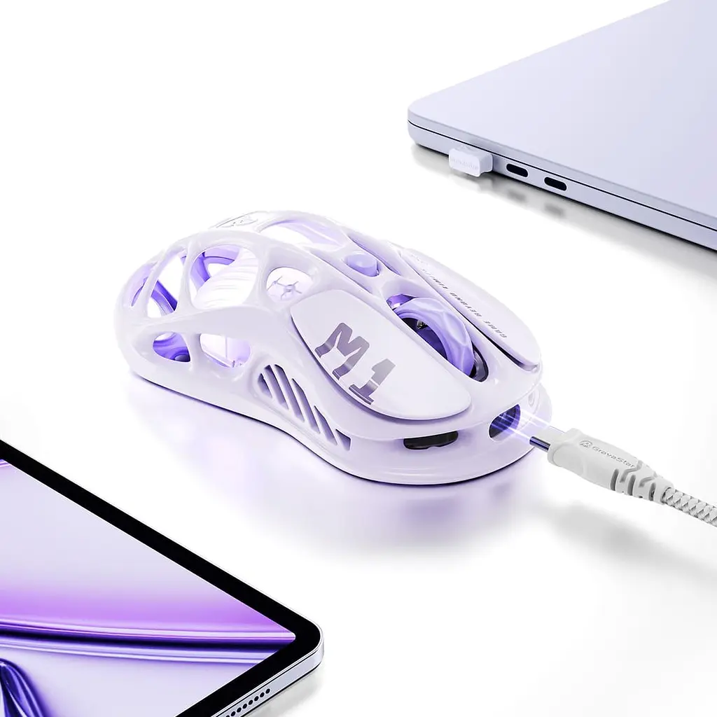 Миша GravaStar Mercury M1 Pro Magnesium Alloy Body BT/WL/USB-A RGB Lavender Purple (GRAVASTARM1PRO_PL) - фото 6