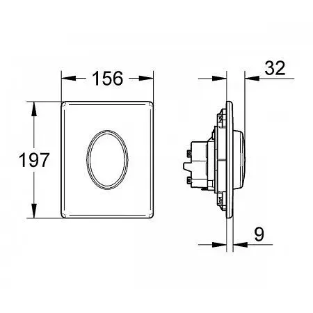 Клавіша змиву Grohe SKATE & SKATE AIR, Хром 38564000 - фото 2
