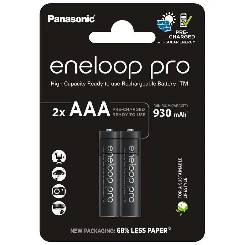 Акумулятори Panasonic Eneloop Pro AAA/HR03 NI-MH 930 mAh BL 2 шт