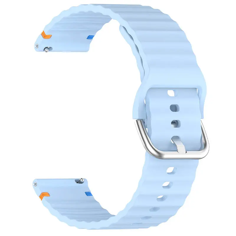 Силіконовий ремінець Wavy для Smart Watch 20mm Light Blue - фото 2