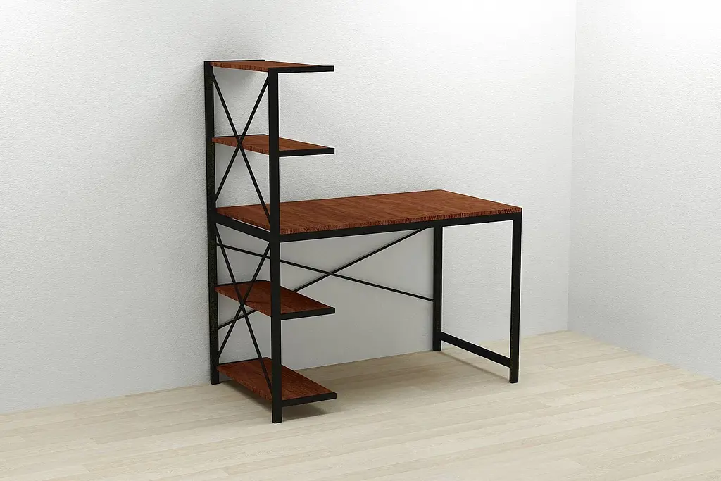 Компьютерный стол Ferrum-decor Джек 75x140x60 Черный ДСП Венге (FRD-105328) - фото 2