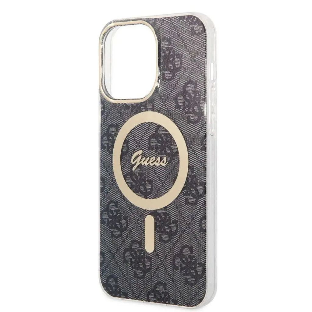 Чехол Guess IML 4G MagSafe для iPhOne 15 Pro Max Black (57983116692) - фото 4