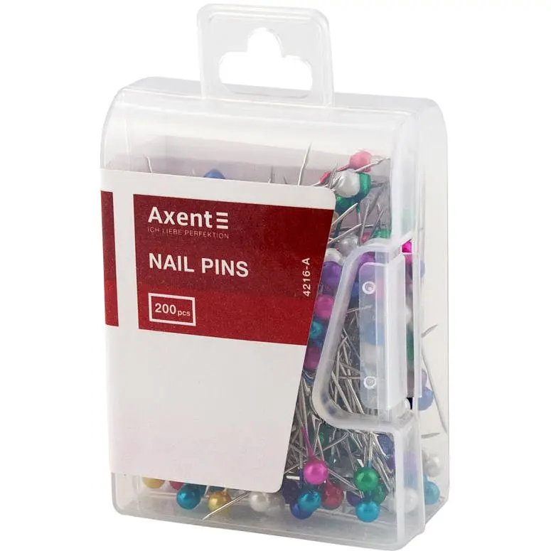 Шпильки цветные Axent 34 мм 200 шт. - фото 2